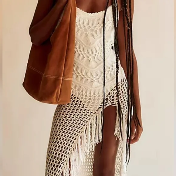 Free People Backstage Pass Crochet Fringe Bodysuit - Picture 2 of 7